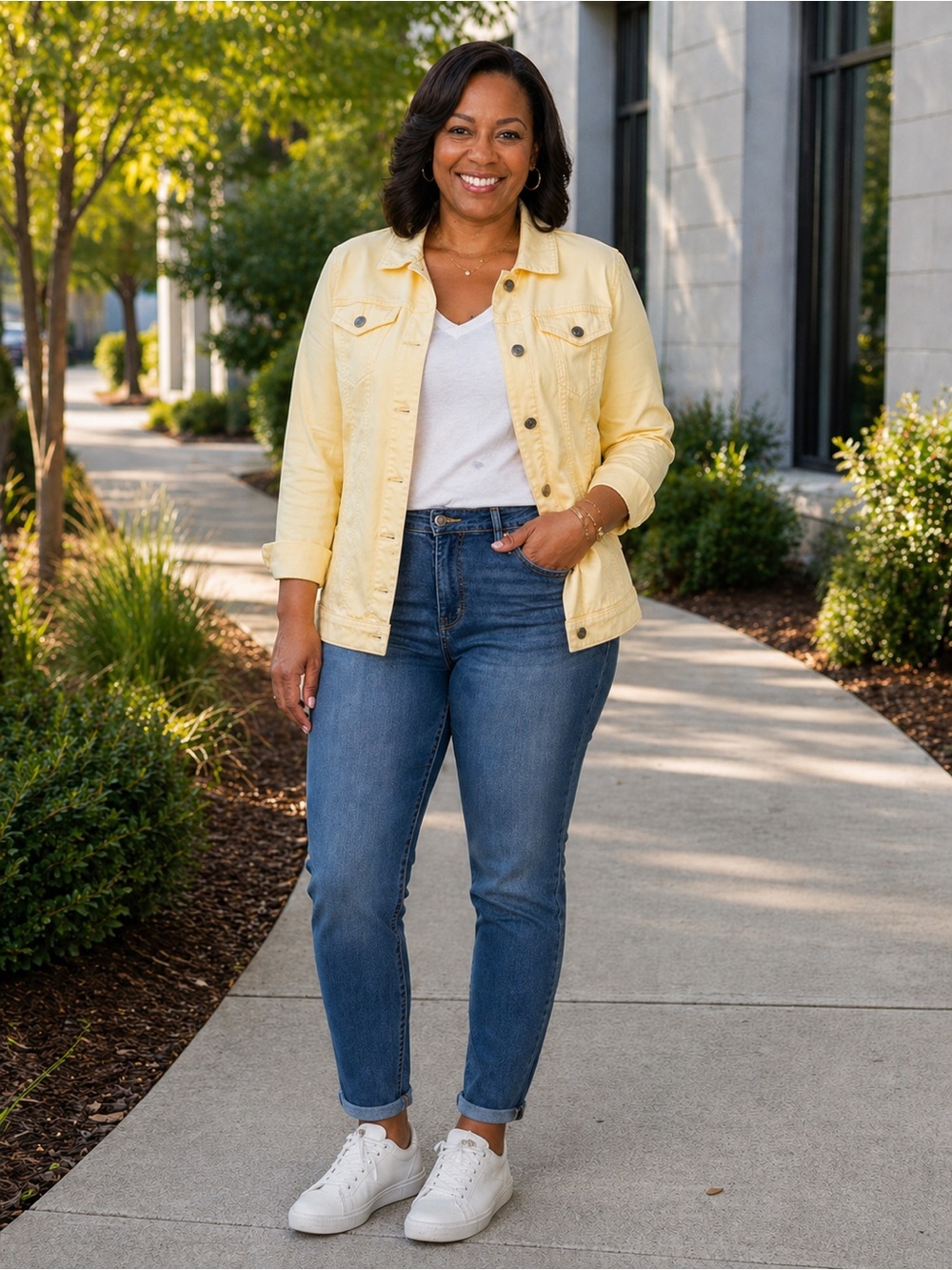 Charter Club Women's Yellow Jean Jacket